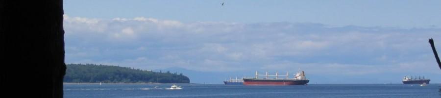 Ships in Vancouver Bay