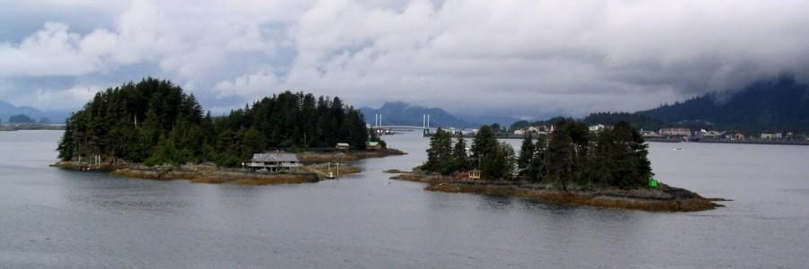 Islands entering Sitka, AK